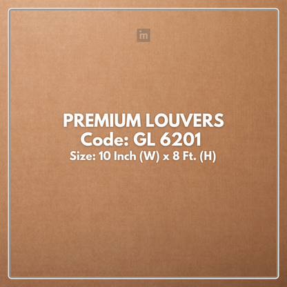 GL-6201 / EMPORIO PREMIUM LOUVERS / SEAMLESS INTERLOCKING LOUVERS / 8 FT x 10 INCHES