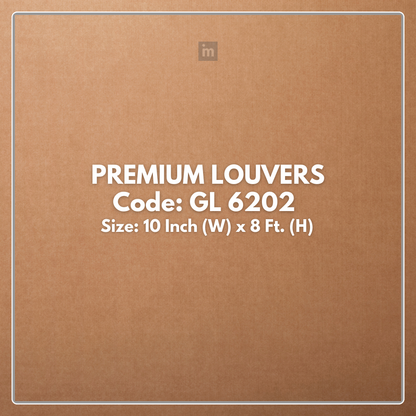 GL-6202 / EMPORIO PREMIUM LOUVERS / SEAMLESS INTERLOCKING LOUVERS / 8 FT x 10 INCHES