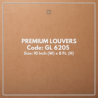 GL-6205 / EMPORIO PREMIUM LOUVERS / SEAMLESS INTERLOCKING LOUVERS / 8 FT x 10 INCHES