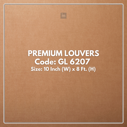 GL-6207 / EMPORIO PREMIUM LOUVERS / SEAMLESS INTERLOCKING LOUVERS / 8 FT x 10 INCHES