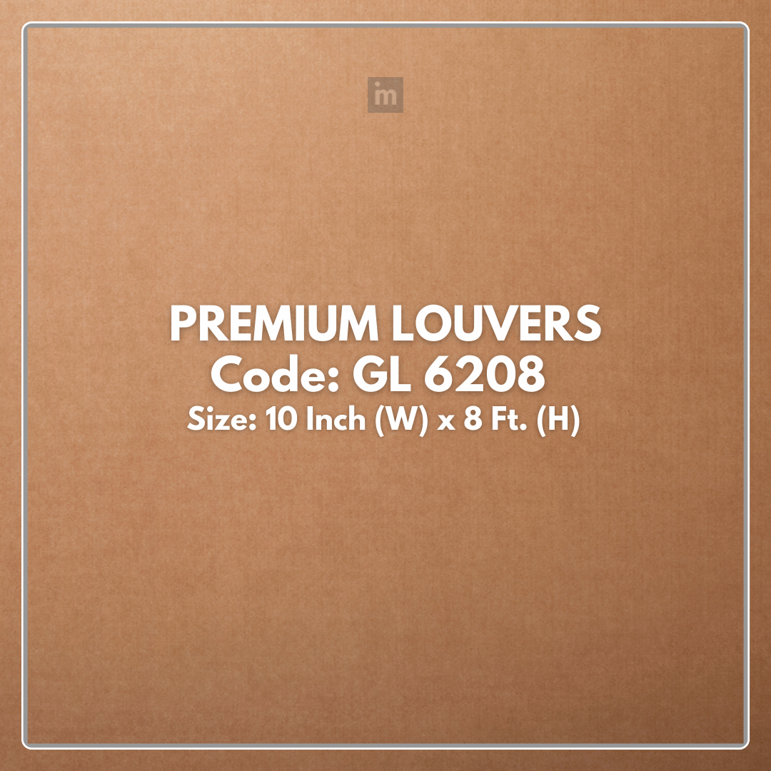 GL-6208 / EMPORIO PREMIUM LOUVERS / SEAMLESS INTERLOCKING LOUVERS / 8 FT x 10 INCHES