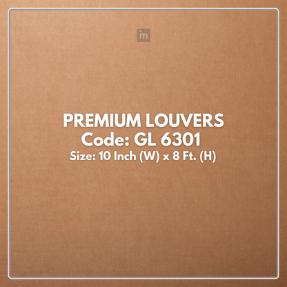 GL-6301 / EMPORIO PREMIUM LOUVERS / SEAMLESS INTERLOCKING LOUVERS / 8 FT x 10 INCHES