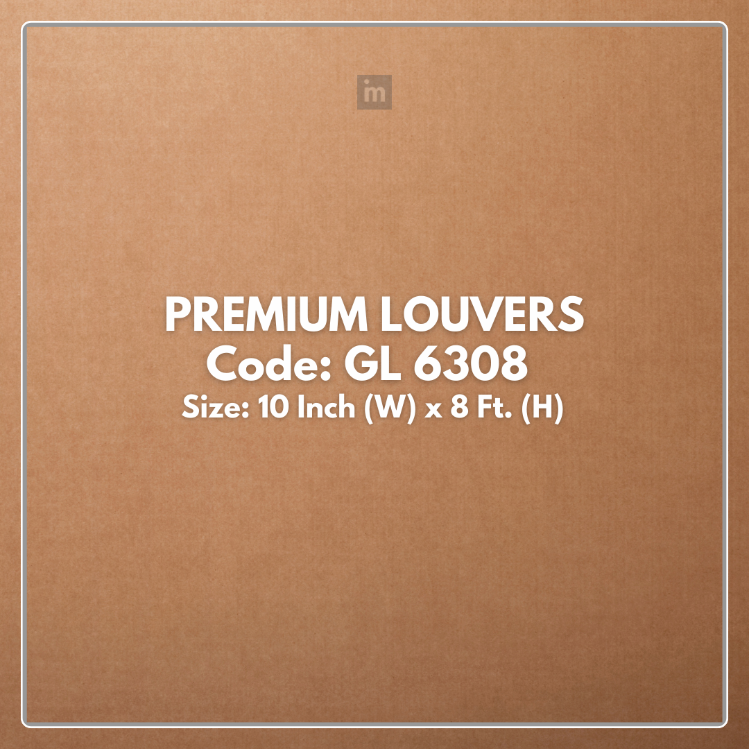 GL-6308 / EMPORIO PREMIUM LOUVERS / SEAMLESS INTERLOCKING LOUVERS / 8 FT x 10 INCHES