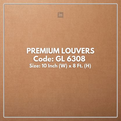 GL-6308 / EMPORIO PREMIUM LOUVERS / SEAMLESS INTERLOCKING LOUVERS / 8 FT x 10 INCHES