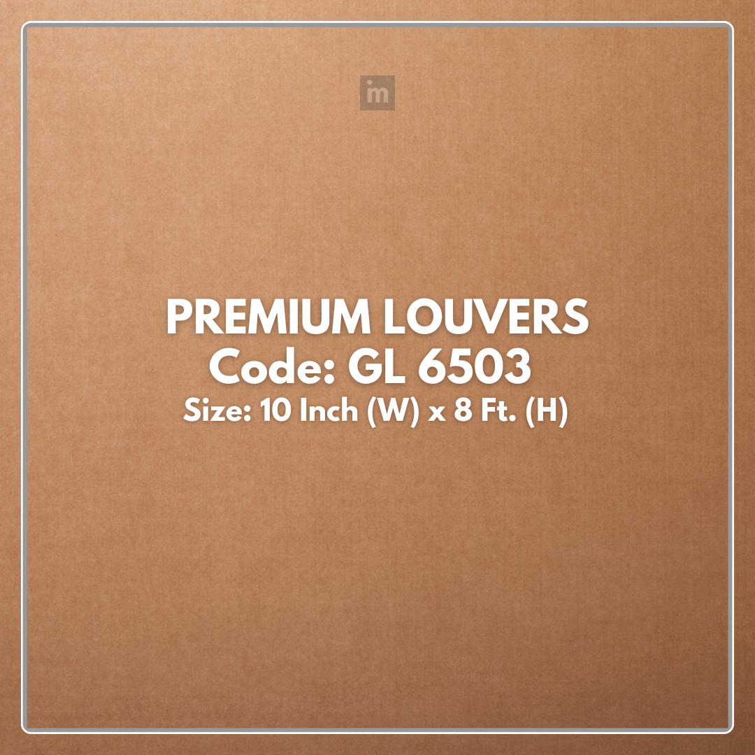 GL-6503 / EMPORIO PREMIUM LOUVERS / SEAMLESS INTERLOCKING LOUVERS / 8 FT x 10 INCHES