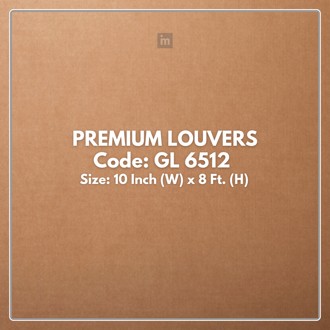 GL-6512 / EMPORIO PREMIUM LOUVERS / SEAMLESS INTERLOCKING LOUVERS / 8 FT x 10 INCHES