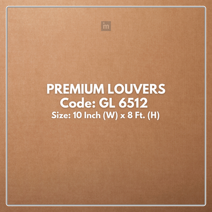 GL-6512 / EMPORIO PREMIUM LOUVERS / SEAMLESS INTERLOCKING LOUVERS / 8 FT x 10 INCHES