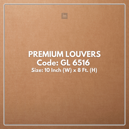 GL-6516 / EMPORIO PREMIUM LOUVERS / SEAMLESS INTERLOCKING LOUVERS / 8 FT x 10 INCHES