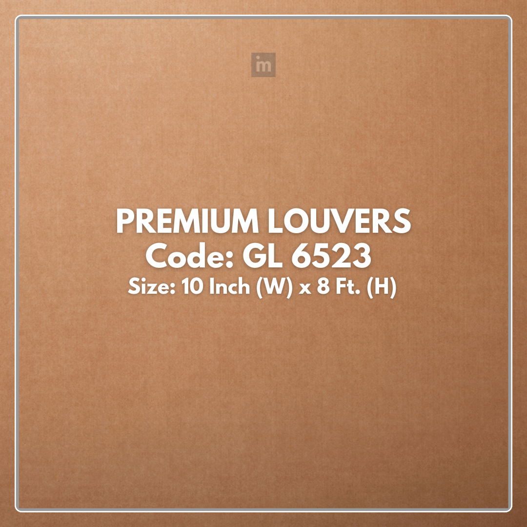 GL-6523 / EMPORIO PREMIUM LOUVERS / SEAMLESS INTERLOCKING LOUVERS / 8 FT x 10 INCHES