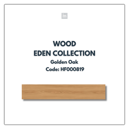 AC: HF000819 - GOLDEN  OAK  - WOOD - EDEN COLLECTION -  CLICK N LOCK TILES - WELSPUN FLOORING