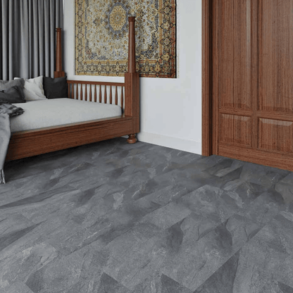 AC: HF001323 - GRAPHITE KADAPPA - STONE - EDEN COLLECTION -  CLICK N LOCK TILES - WELSPUN FLOORING