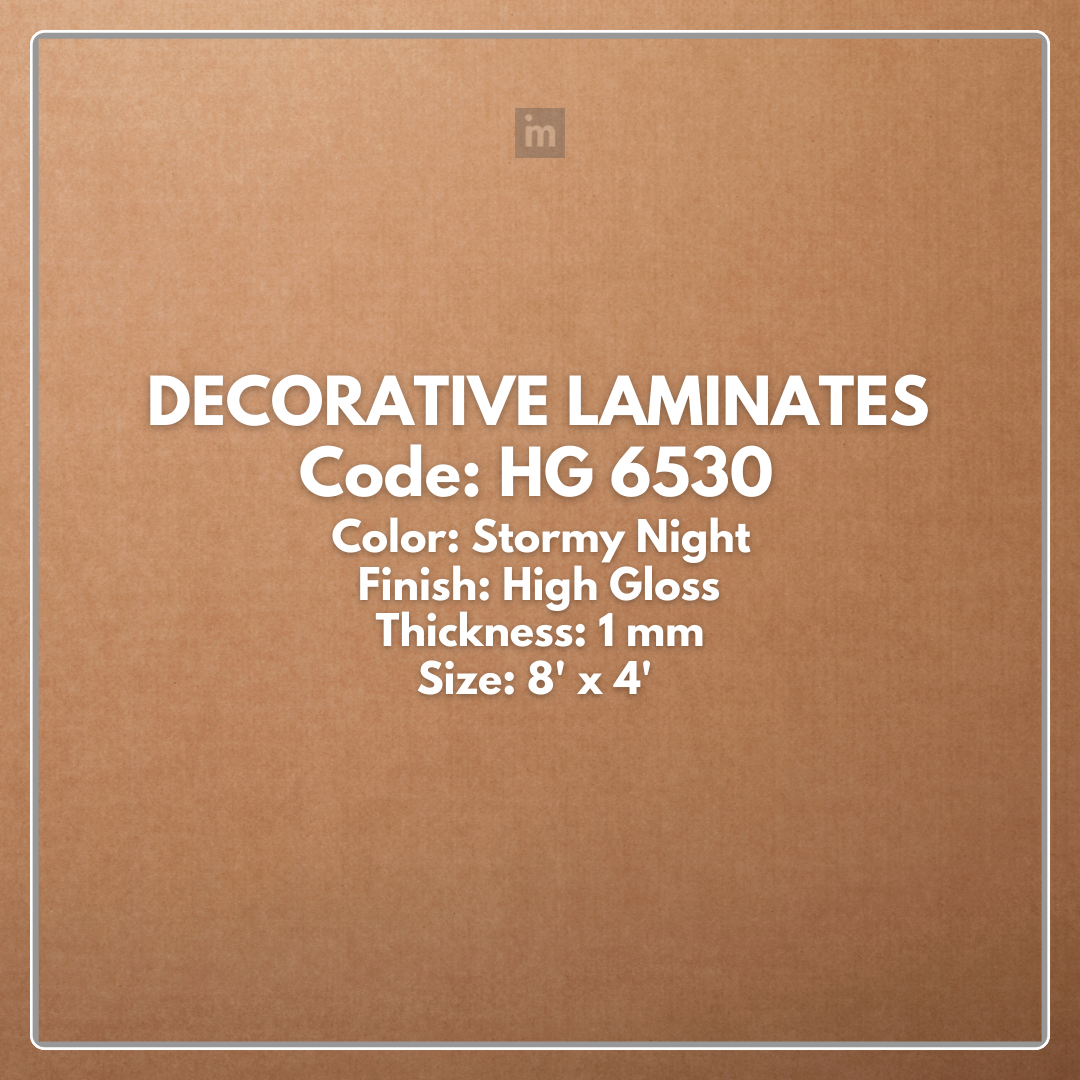 HG- 6530 STORMY NIGHT / HIGH GLOSS   / DECORATIVE LAMINATE / THINK LUXURY  - 1MM - 8FT x 4FT