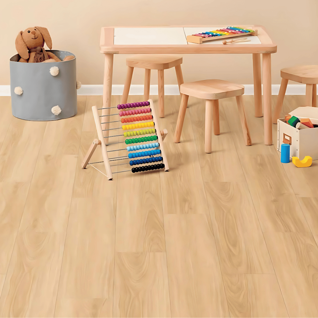 AC: HF000808 - HARVEST HARMONY - WOOD - BLISS COLLECTION - 8.86INCH X 48.03INCH X 4MM - CLICK N LOCK TILES - WELSPUN FLOORING