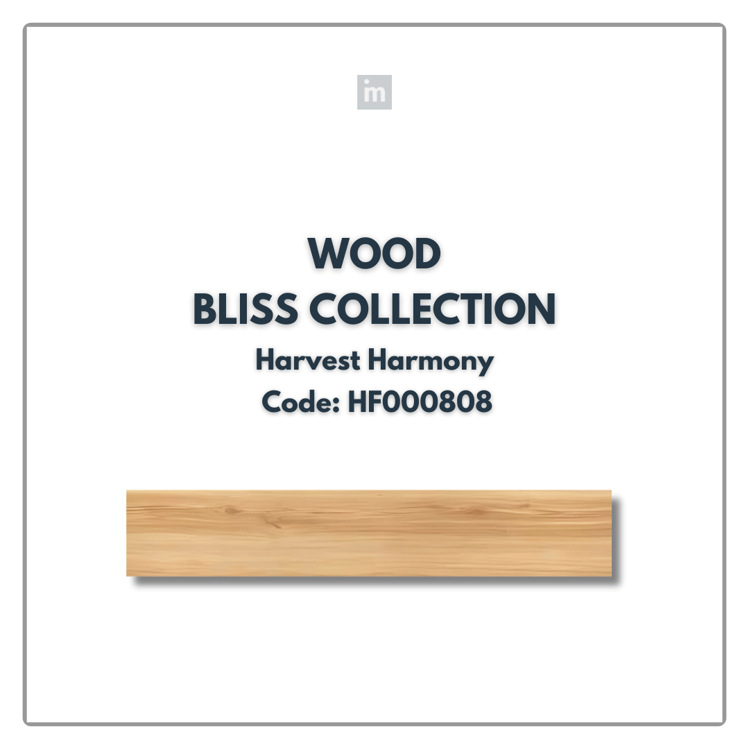 AC: HF000808 - HARVEST HARMONY - WOOD - BLISS COLLECTION - 8.86INCH X 48.03INCH X 4MM - CLICK N LOCK TILES - WELSPUN FLOORING