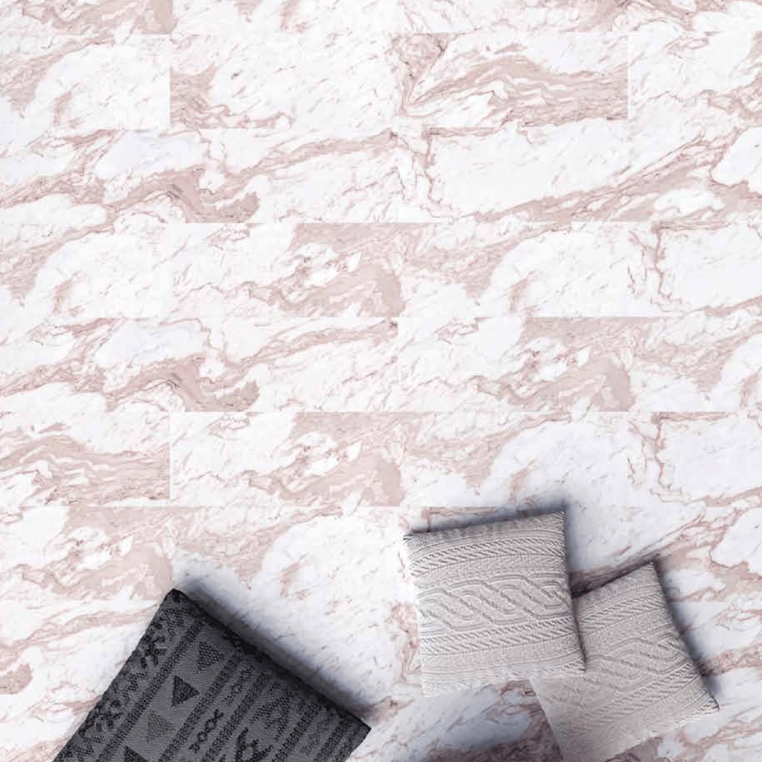 AC: HF000893 - HEALTH RIPPLE - STONE - BLISS COLLECTION - 8.86INCH X 48.03INCH X 4MM - CLICK N LOCK TILES - WELSPUN FLOORING