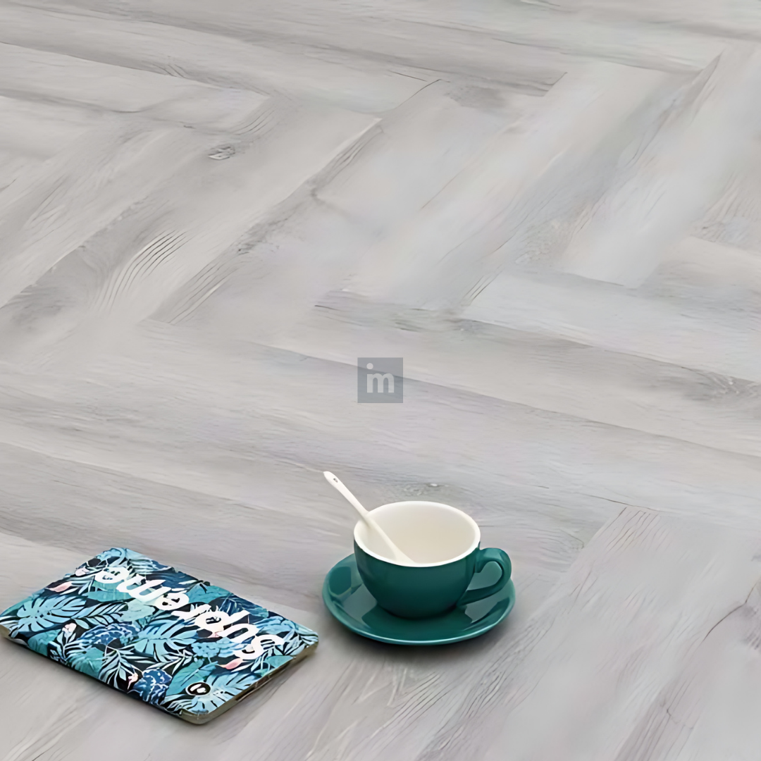 H 1133 - HERRINGBONE / DOUBLE HERRINGBONE / BASKET WEAVE / SHALLOW TEXTURE - SPC HERRINGBONE FLOORING - 625MM X 125MM X 0.3/5 + 1MM  - STUPA - SPC COLLECTION - FLOORING