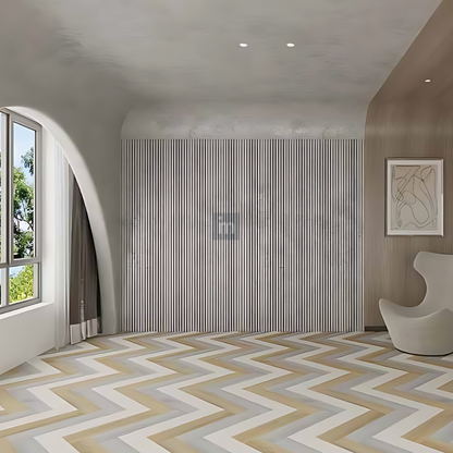 H 1144 - HERRINGBONE / DOUBLE HERRINGBONE / BASKET WEAVE / FLAT - SPC HERRINGBONE FLOORING - 625MM X 125MM X 0.3/5 + 1MM  - STUPA - SPC COLLECTION - FLOORING