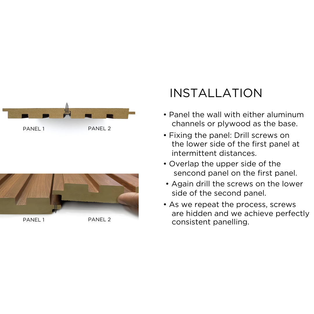 RC 1014 / LOUVERS / FLUTED PANELS / 120 MM x 2900 MM x 18 MM / PREMIUM HDF SLATS
