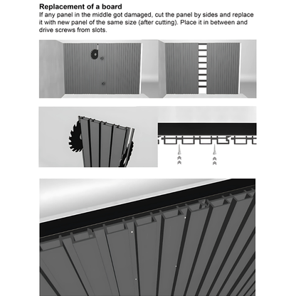 WPC Co-Extrusion Great Wall Panel | Finish: Brushed| Colours: Teak, Redwood, Walnut, Black | Size: 2440 x 219 x 26mm