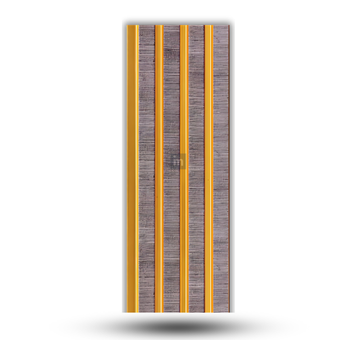 LV 505 - HEIGHT 8 FEET X WIDTH 5 INCH X THICKNESS 12MM - FLUTED LOUVERS - DECORATIVE CHARCOAL PANELS