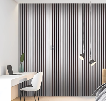 LV 506 - HEIGHT 8 FEET X WIDTH 5 INCH X THICKNESS 12MM - FLUTED LOUVERS - DECORATIVE CHARCOAL PANELS