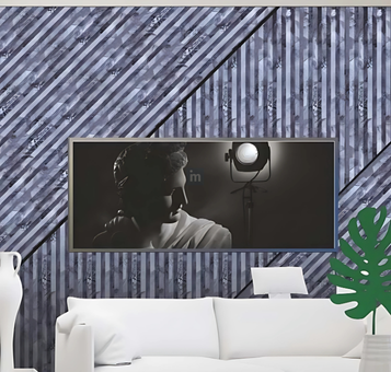 LV 508 - HEIGHT 8 FEET X WIDTH 5 INCH X THICKNESS 12MM - FLUTED LOUVERS - DECORATIVE CHARCOAL PANELS