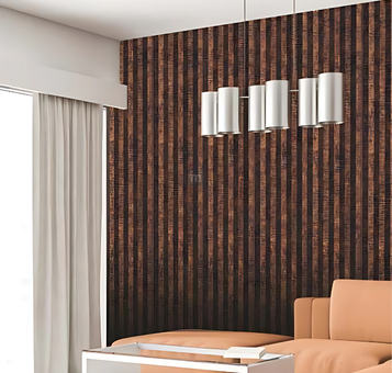 LV 510 - HEIGHT 8 FEET X WIDTH 5 INCH X THICKNESS 12MM - FLUTED LOUVERS - DECORATIVE CHARCOAL PANELS