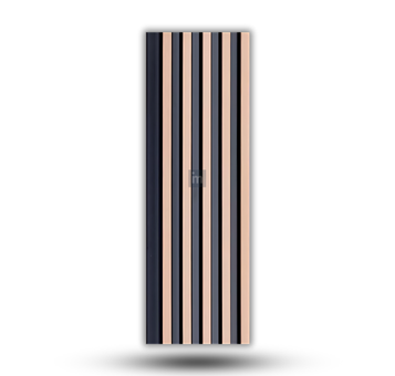 LV 514 - HEIGHT 8 FEET X WIDTH 5 INCH X THICKNESS 12MM - FLUTED LOUVERS - DECORATIVE CHARCOAL PANELS
