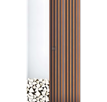 LV 515 - HEIGHT 8 FEET X WIDTH 5 INCH X THICKNESS 12MM - FLUTED LOUVERS - DECORATIVE CHARCOAL PANELS