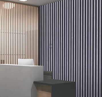 LV 516 - HEIGHT 8 FEET X WIDTH 5 INCH X THICKNESS 12MM - FLUTED LOUVERS - DECORATIVE CHARCOAL PANELS