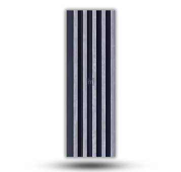 LV 516 - HEIGHT 8 FEET X WIDTH 5 INCH X THICKNESS 12MM - FLUTED LOUVERS - DECORATIVE CHARCOAL PANELS