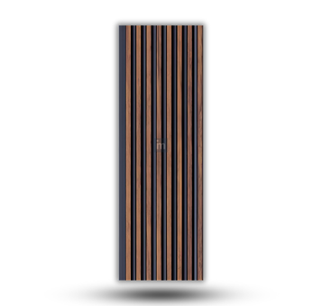 LV 521 - HEIGHT 8 FEET X WIDTH 5 INCH X THICKNESS 12MM - FLUTED LOUVERS - DECORATIVE CHARCOAL PANELS