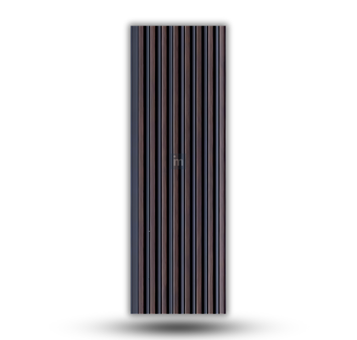 LV 523 - HEIGHT 8 FEET X WIDTH 5 INCH X THICKNESS 12MM - FLUTED LOUVERS - DECORATIVE CHARCOAL PANELS