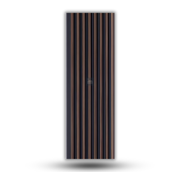 LV 524 - HEIGHT 8 FEET X WIDTH 5 INCH X THICKNESS 12MM - FLUTED LOUVERS - DECORATIVE CHARCOAL PANELS