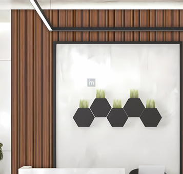 LV 528 - HEIGHT 8 FEET X WIDTH 5 INCH X THICKNESS 12MM - FLUTED LOUVERS - DECORATIVE CHARCOAL PANELS