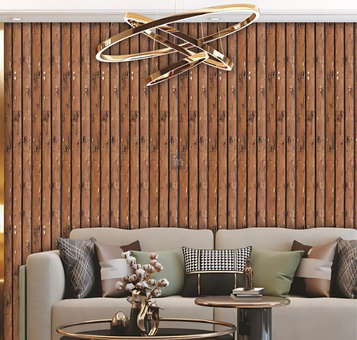 LV 535 - HEIGHT 8 FEET X WIDTH 5 INCH X THICKNESS 12MM - FLUTED LOUVERS - DECORATIVE CHARCOAL PANELS