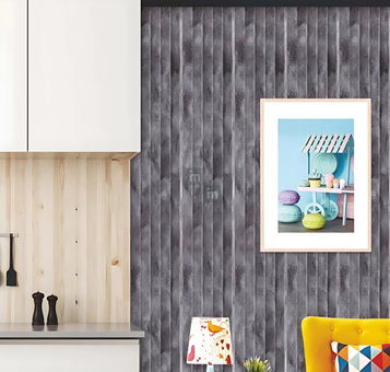 LV 539 - HEIGHT 8 FEET X WIDTH 5 INCH X THICKNESS 12MM - FLUTED LOUVERS - DECORATIVE CHARCOAL PANELS