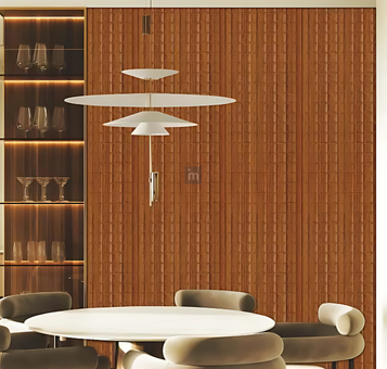 LV 545 - HEIGHT 8 FEET X WIDTH 5 INCH X THICKNESS 12MM - FLUTED LOUVERS - DECORATIVE CHARCOAL PANELS