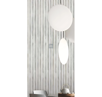 LV 552 - HEIGHT 8 FEET X WIDTH 5 INCH X THICKNESS 12MM - FLUTED LOUVERS - DECORATIVE CHARCOAL PANELS