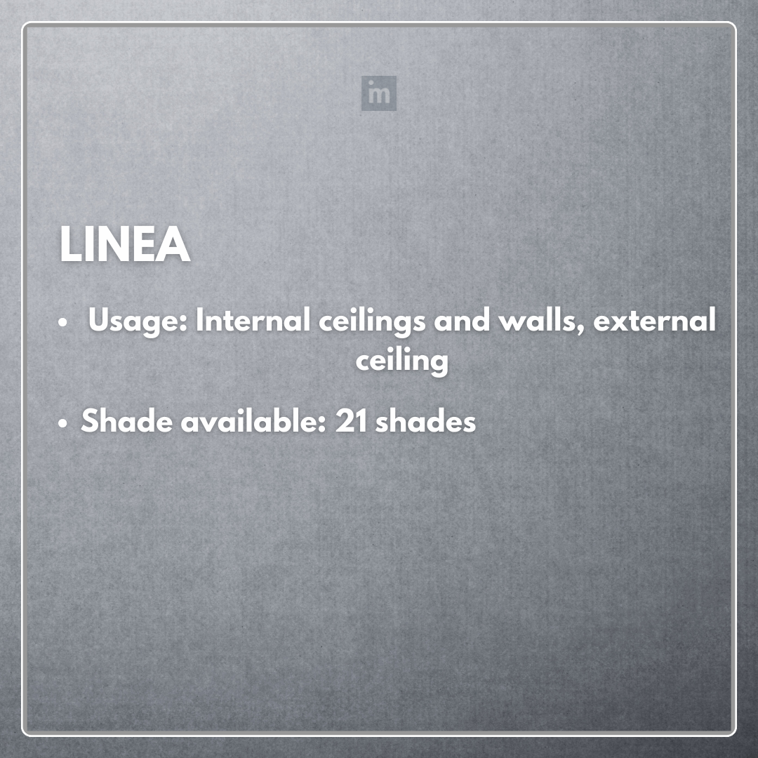 LINEA / LINEA DB / 150MM  X 3060MM / INTERNAL CEILINGS AND WALLS / EXTERNAL CEILINGS / PARE EASY+ / SOFFIT PANELS