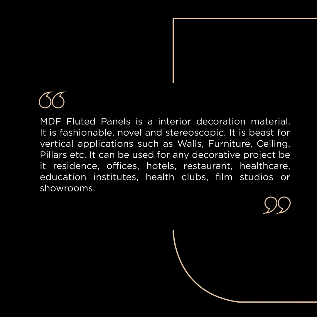 PD- 2001 - 12 MM HDHMR FLUTED PANEL - 3D PANEL (8 FT X 4FT ) - MDF FLUTED SERIES