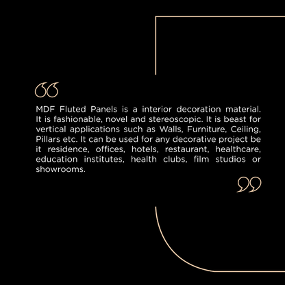 PD- 2001 - 12 MM HDHMR FLUTED PANEL - 3D PANEL (8 FT X 4FT ) - MDF FLUTED SERIES