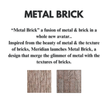 METAL BRICK - 2400MM X 600MM X 03MM - ANTICO - PREMIUM DECORATIVE SURFACE