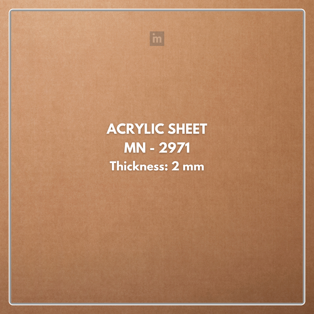 MN - 2971 - WOODEN - 2440MM X 1220MM (8FT X 4FT) - 2.0MM - 6H ANTI SCRATCH ACRYLIC SHEET - ACRYSTA