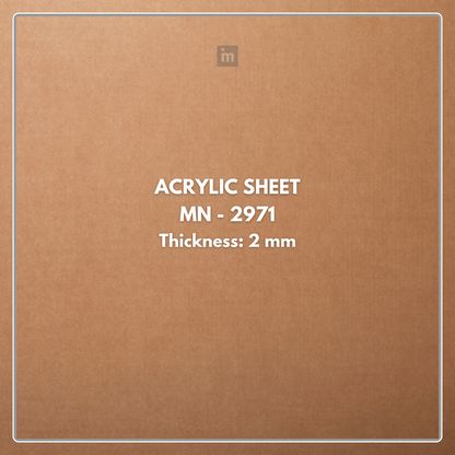 MN - 2971 - WOODEN - 2440MM X 1220MM (8FT X 4FT) - 2.0MM - 6H ANTI SCRATCH ACRYLIC SHEET - ACRYSTA