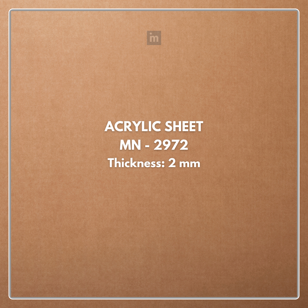 MN - 2972 - WOODEN - 2440MM X 1220MM (8FT X 4FT) - 2.0MM - 6H ANTI SCRATCH ACRYLIC SHEET - ACRYSTA