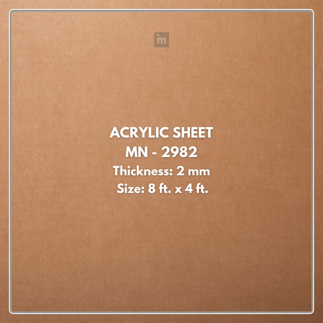 MN - 2982 - MARBLE - 2440MM X 1220MM (8FT X 4FT) - 2.0MM - 6H ANTI SCRATCH ACRYLIC SHEET - ACRYSTA