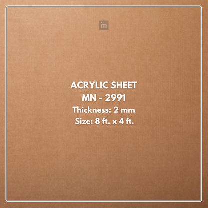 MN - 2991 - MARBLE - 2440MM X 1220MM (8FT X 4FT) - 2.0MM - 6H ANTI SCRATCH ACRYLIC SHEET - ACRYSTA