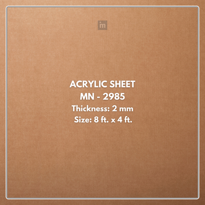 MN - 2985 - MARBLE - 2440MM X 1220MM (8FT X 4FT) - 2.0MM - 6H ANTI SCRATCH ACRYLIC SHEET - ACRYSTA