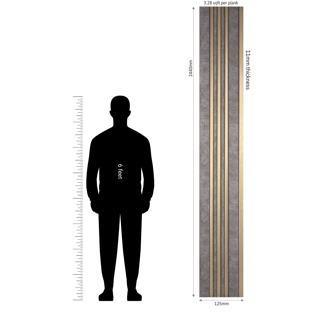 MN-8567 / PRIVE XL PREMIUM LOUVERS / MYSTIC / 8 FT x  5 INCH x 11MM